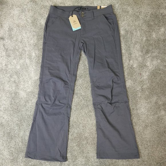 Prana Pants - Prana Pants Womens Halle Straight Short Inseam New NWT Coal Gray Grey Hiking